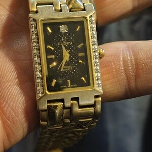 Elgin Gold and Silver Diamond Watch